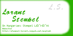 lorant stempel business card
